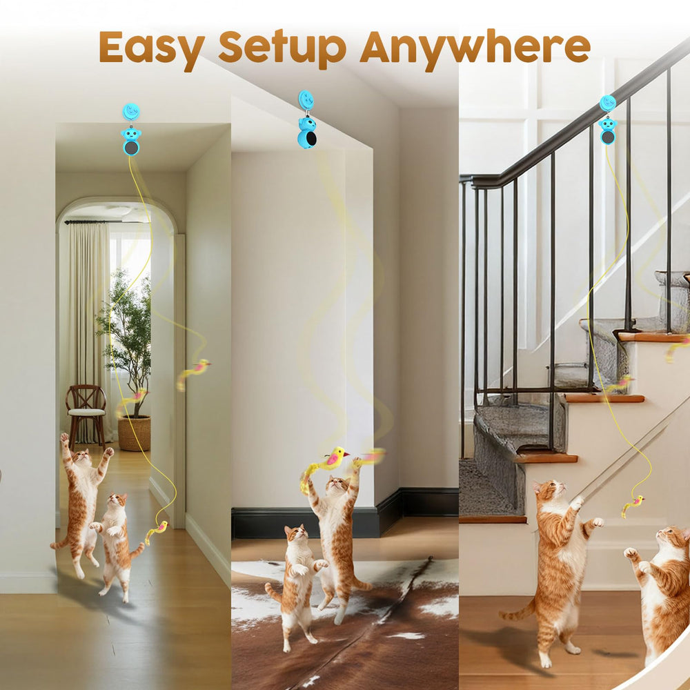 Catpick Joy mouse wand attachment supports interactive exploration and exercise