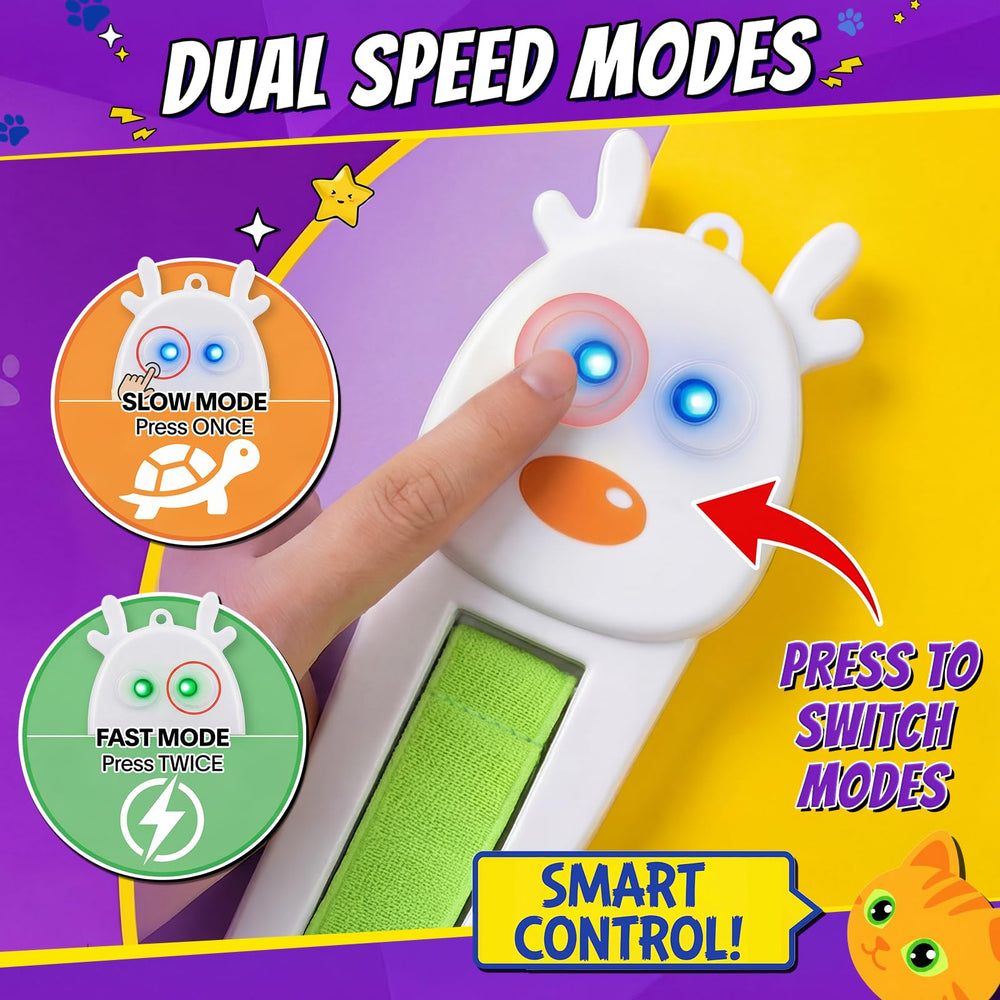 Catpick Joy rechargeable USB power enables daily play sessions.
