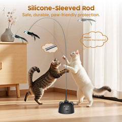 Catpick joy USB-rechargeable wand offers quiet apartment-friendly action.
