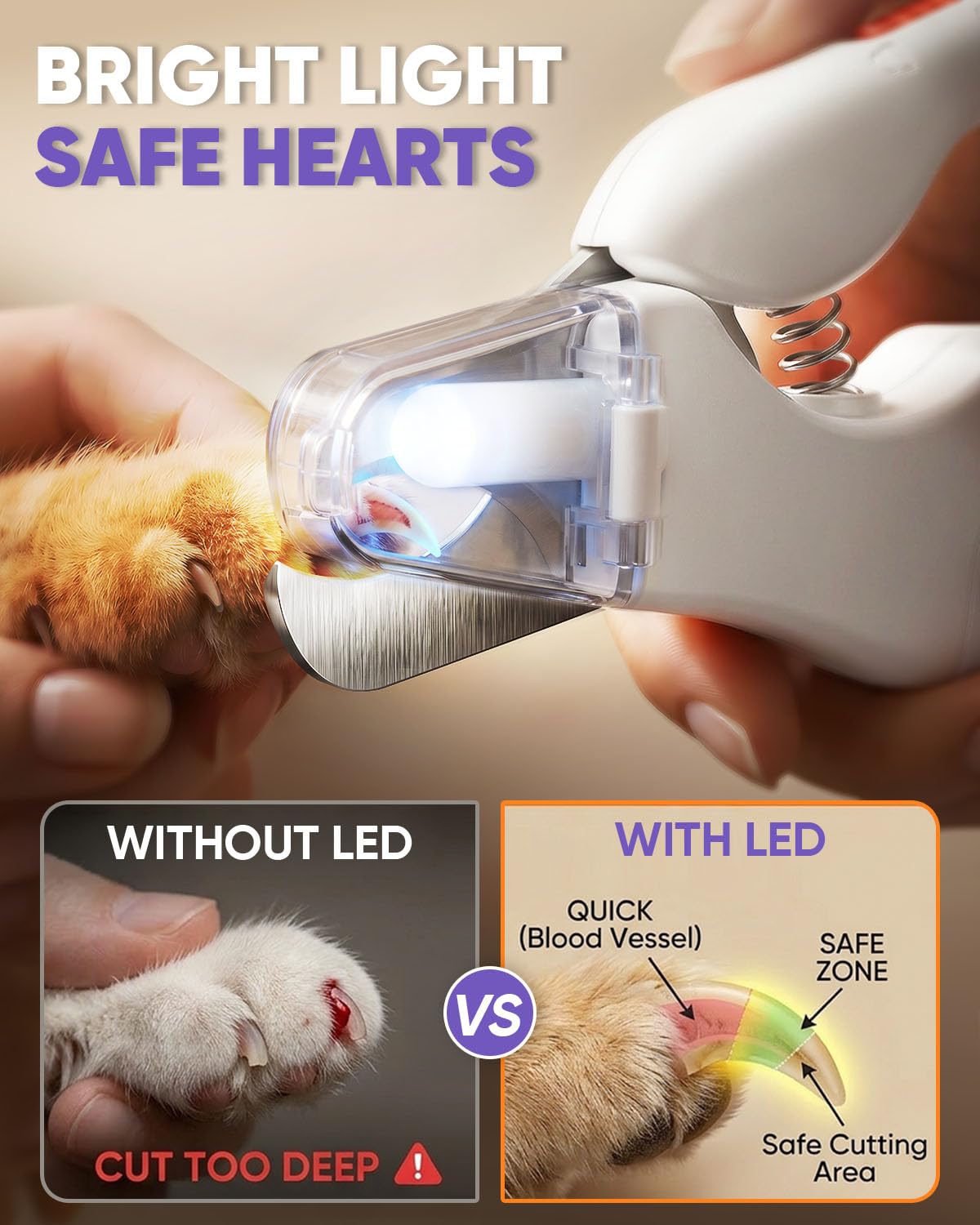 CATPICK low-noise operation keeps pets calm while grooming
