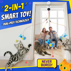Catpick moving wand with feathers boosts pouncing instincts during play sessions.