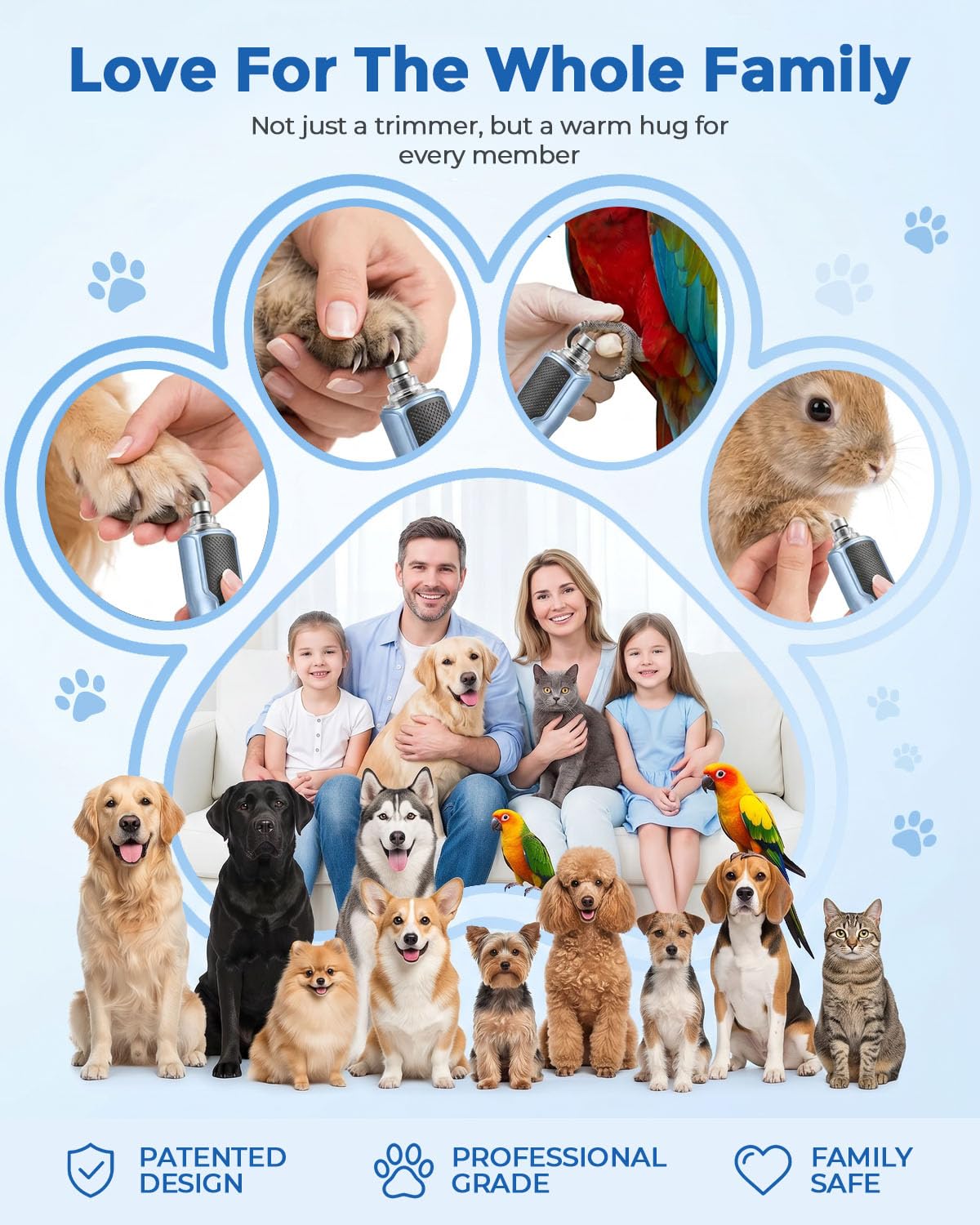 CATPICK portable design for home grooming and multi-pet households.