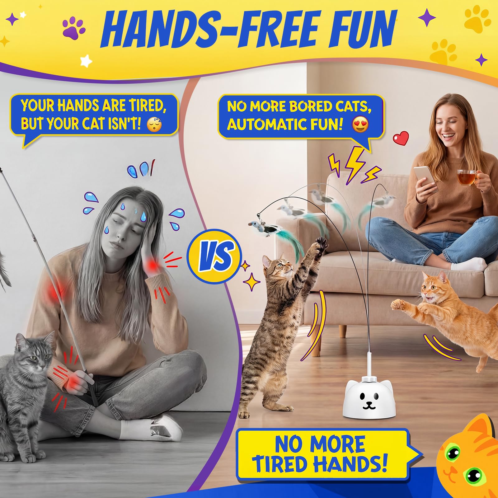 CATPICK USB rechargeable toy eliminates disposable batteries