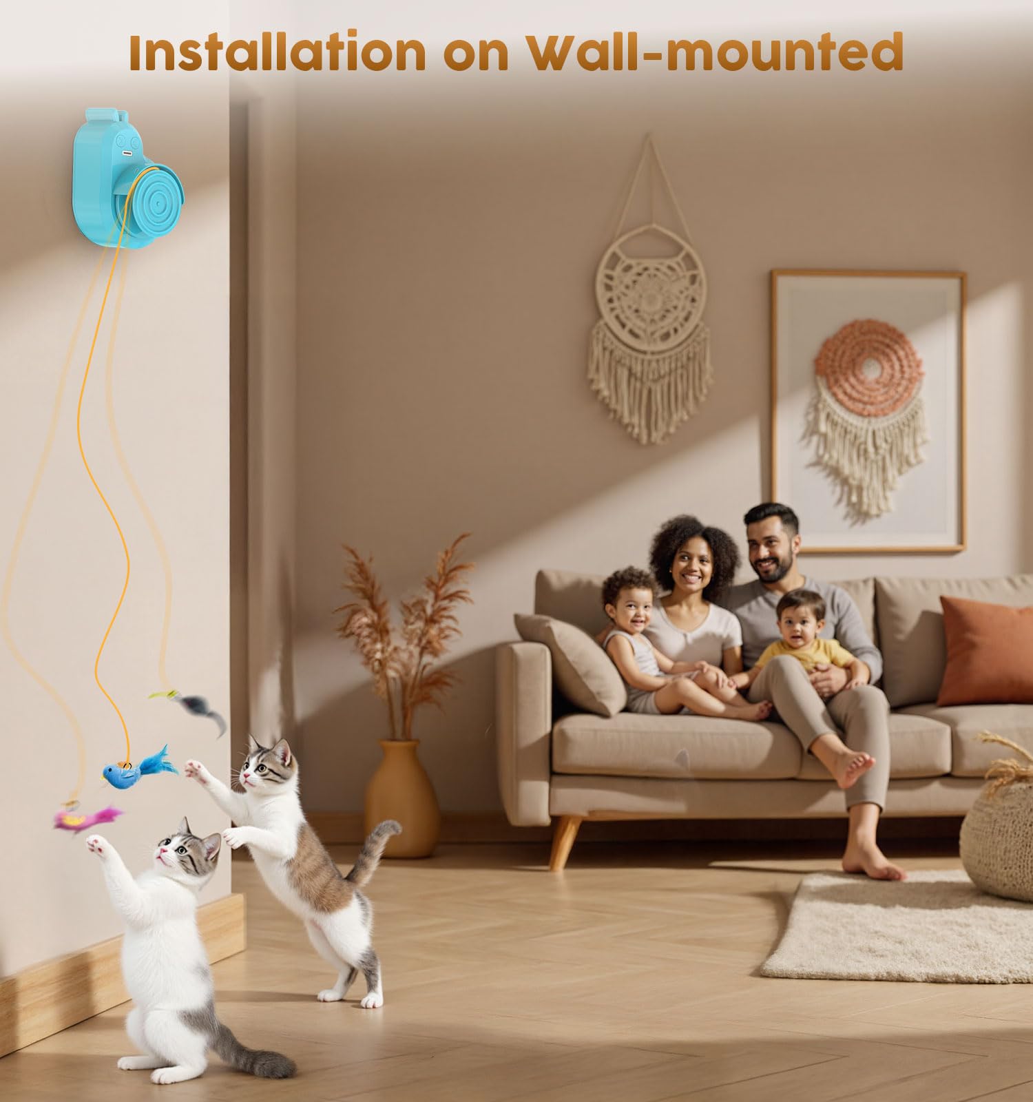 Catpick Toy door-mount mouse attachment for chasing sessions