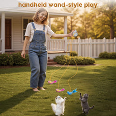Catpick toy handheld wand offers flexible, on-demand play