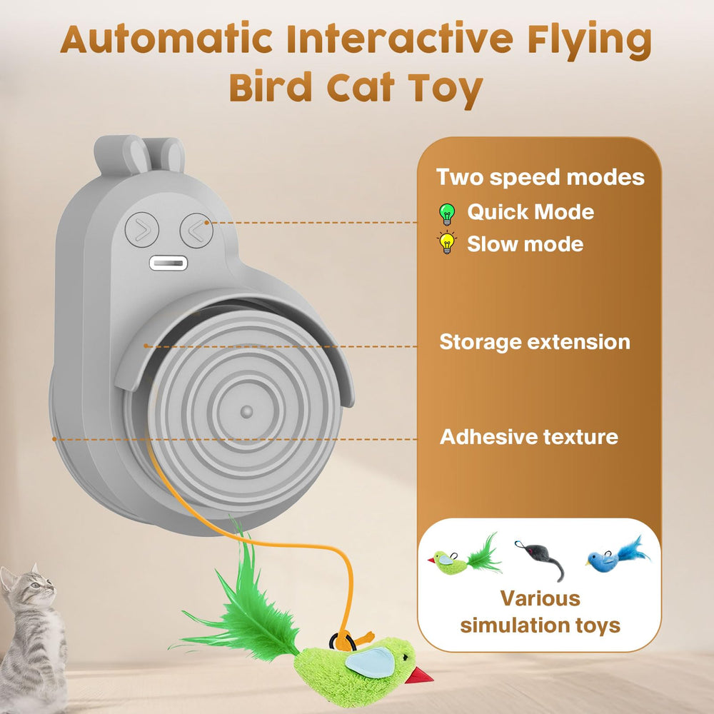 Catpick toy low-noise operation suited for apartments and shared homes