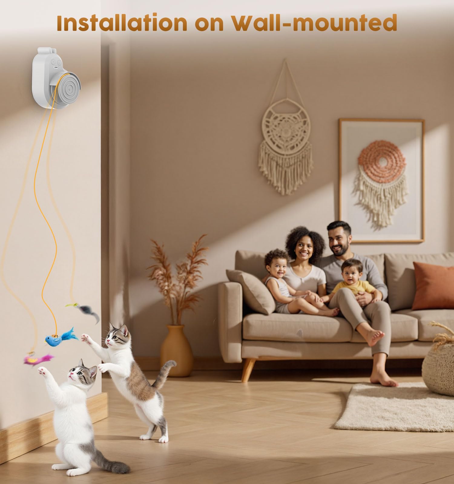 Catpick toy mouse wand enables interactive chase and exercise