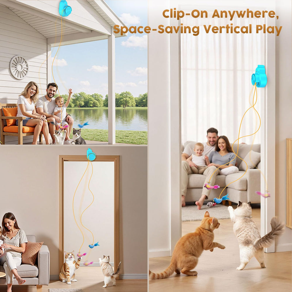 Catpick Toy soft tether and guide prevent tangles during play