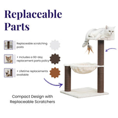 Catry Nirvana recycled paper rope posts help protect furniture.