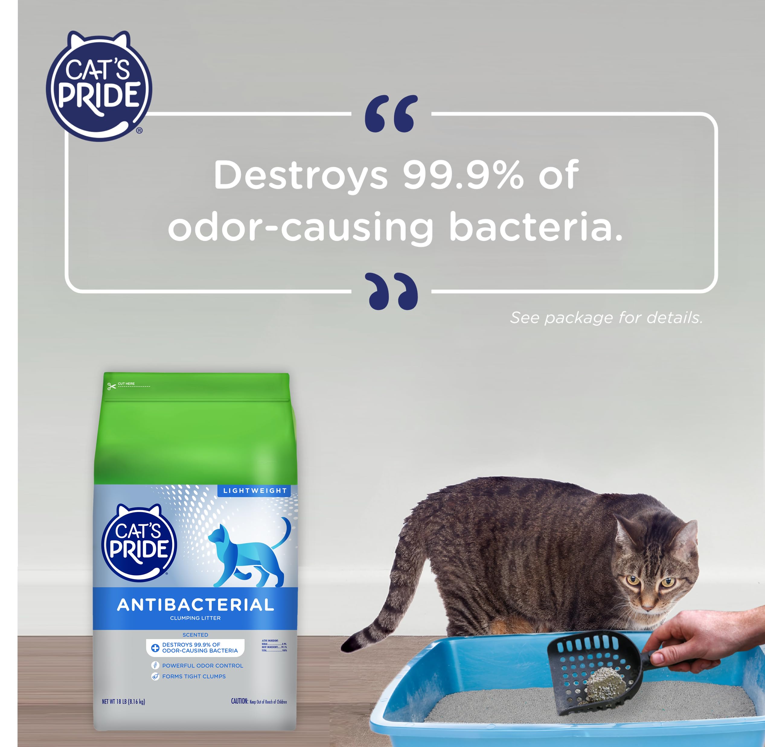 Cat's Pride litter suitable for all cats, ages and breeds.
