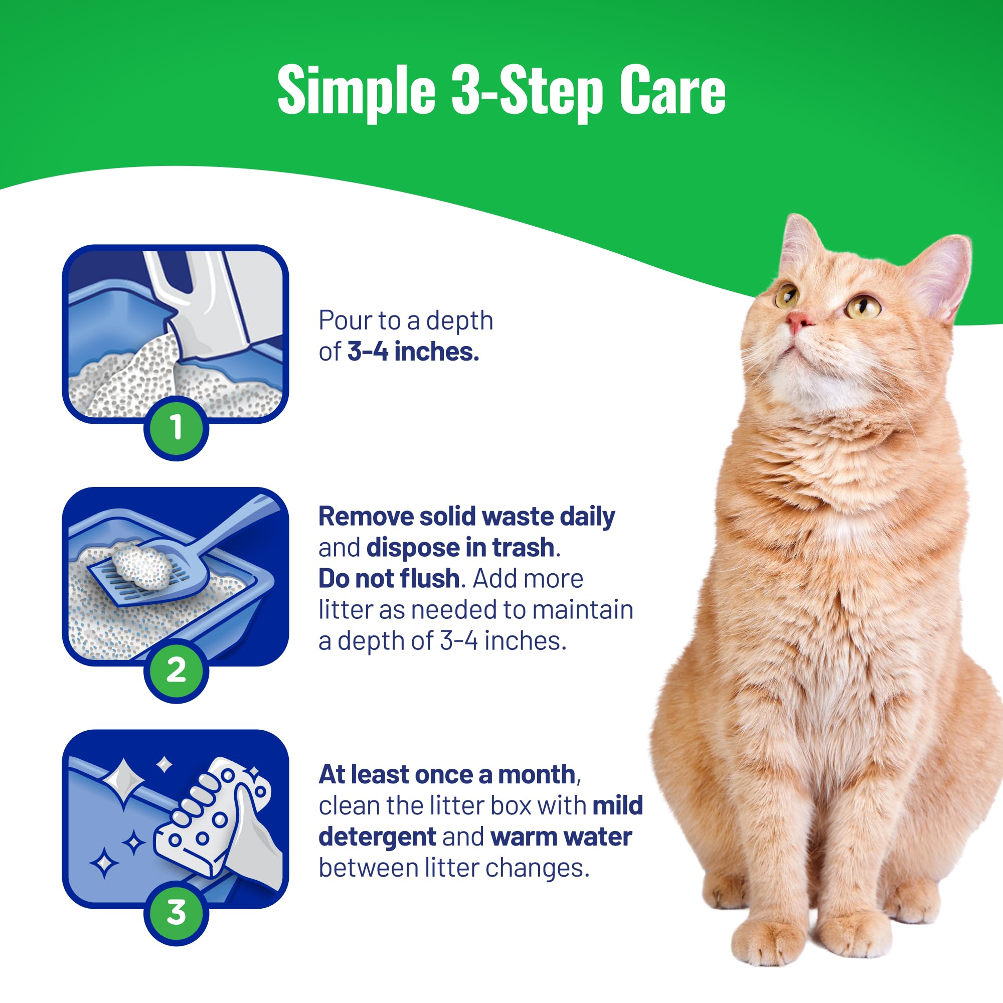 Cat's Pride 25% lighter litter reduces weight for easier handling.