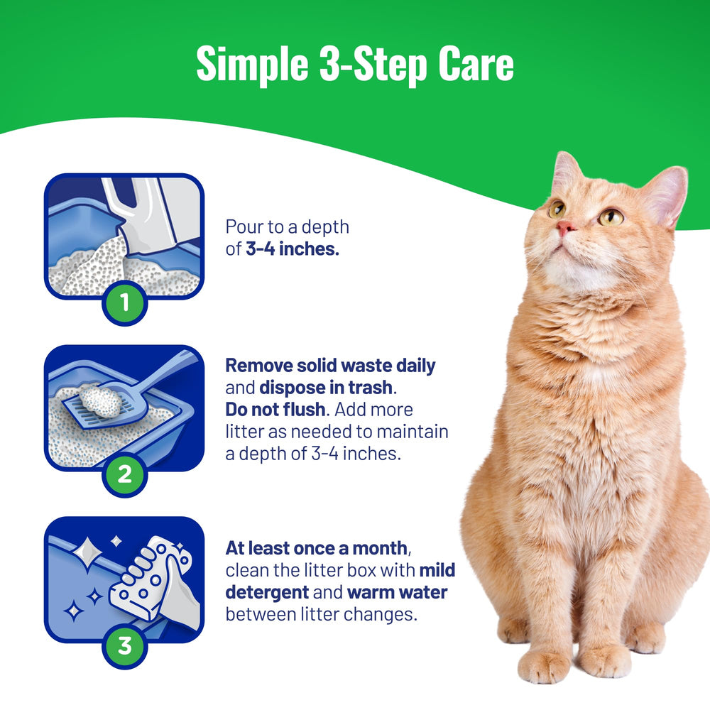Cat's Pride 25% lighter litter reduces weight for easier handling.