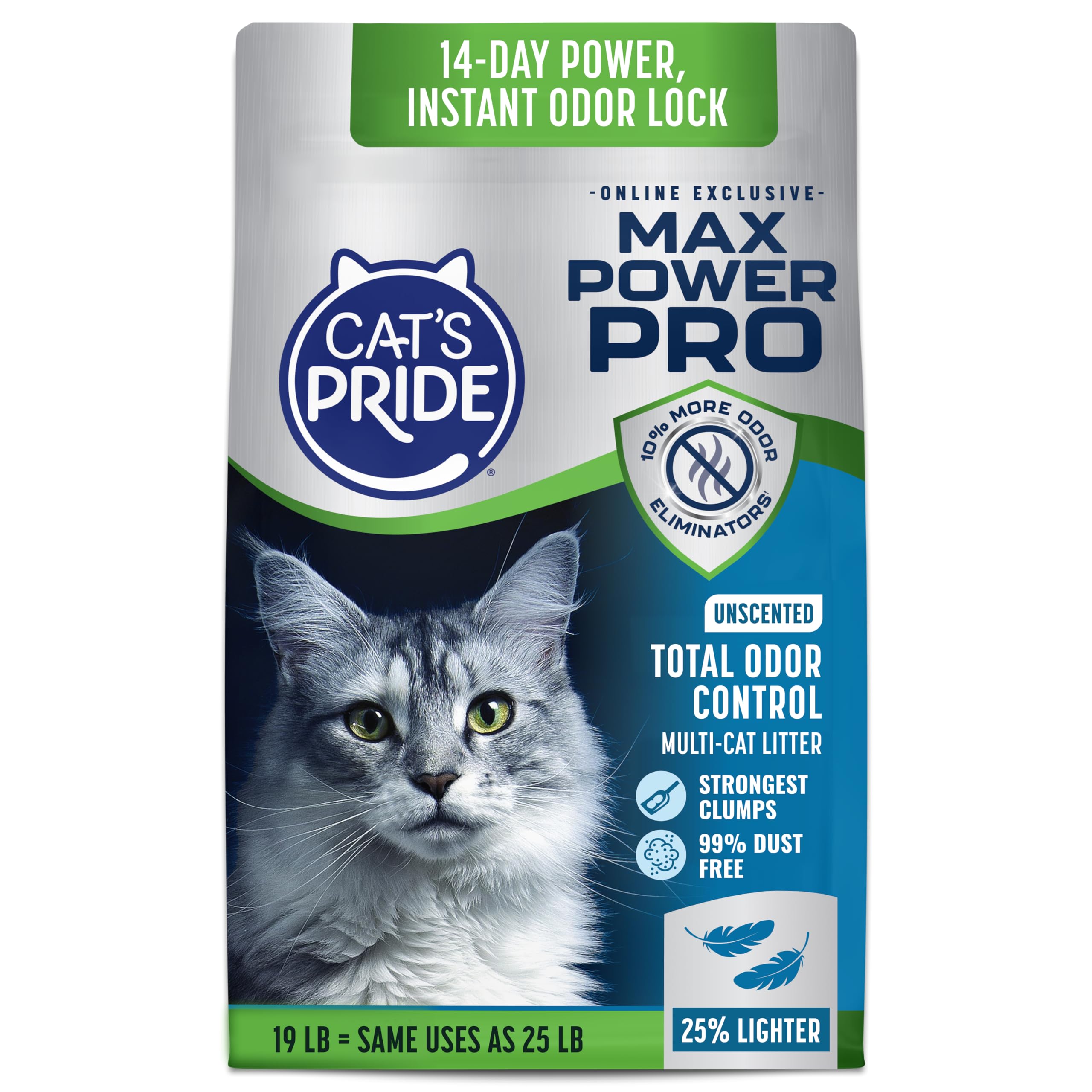 Cat's Pride Max Power Pro lightweight bag for easy lifting and carrying.
