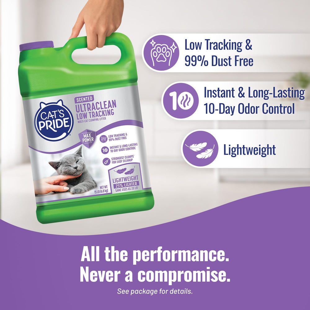 Cat's Pride Max Power clumping action shows easy scooping.