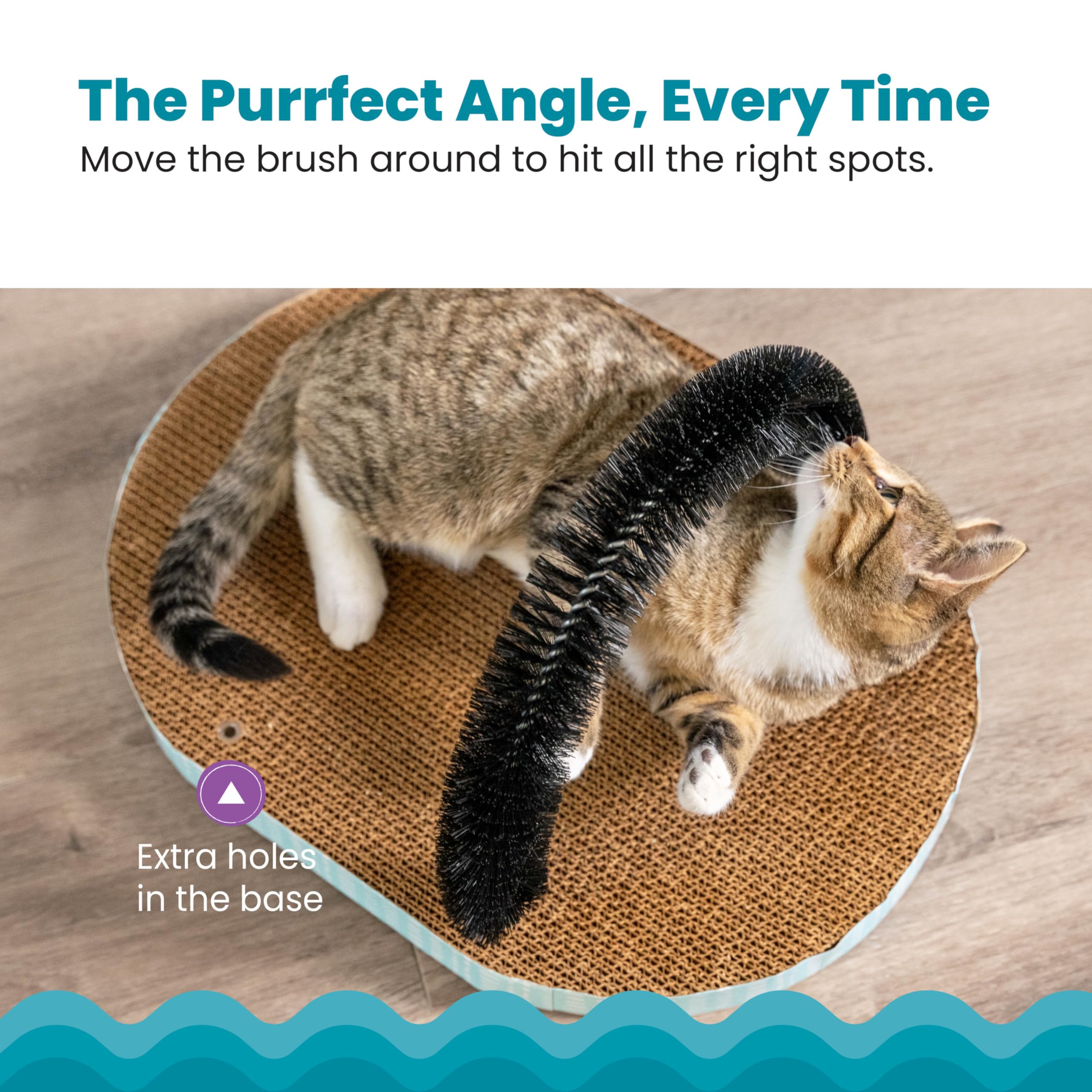 Catstages catnip-infused fun entices curious cats to groom and scratch.