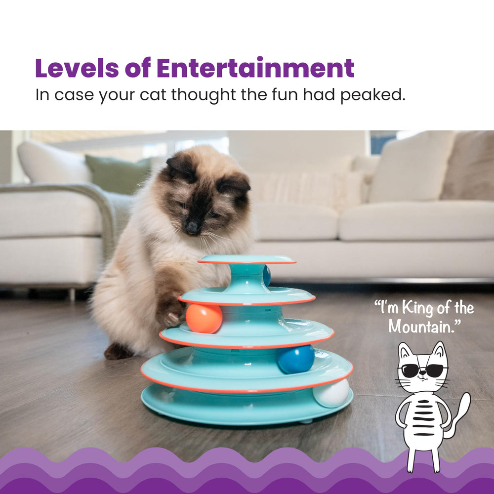 Catstages Chase Meowtain side view shows sturdy non-slip base for steadiness