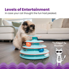 Catstages Chase Meowtain side view shows sturdy non-slip base for steadiness
