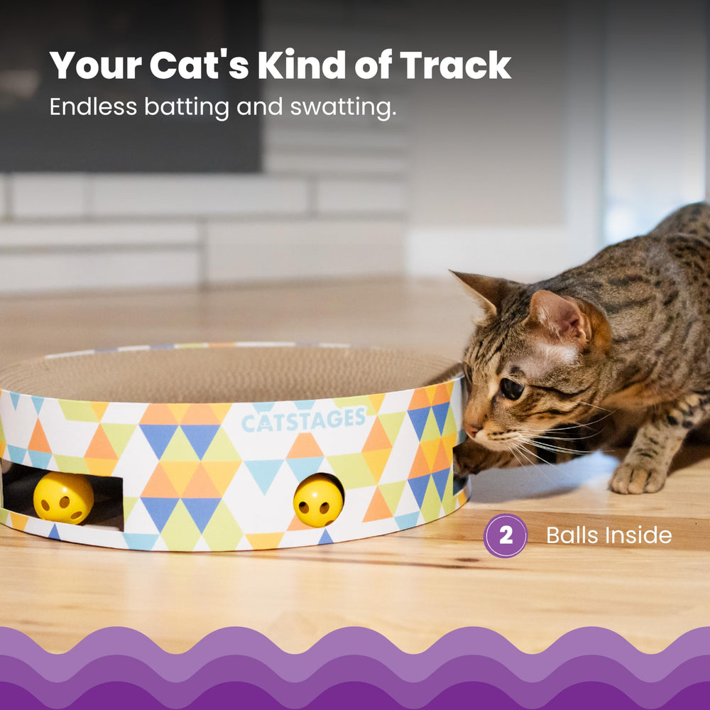 Catstages corrugate scratcher promotes claw care while stimulating your cat.