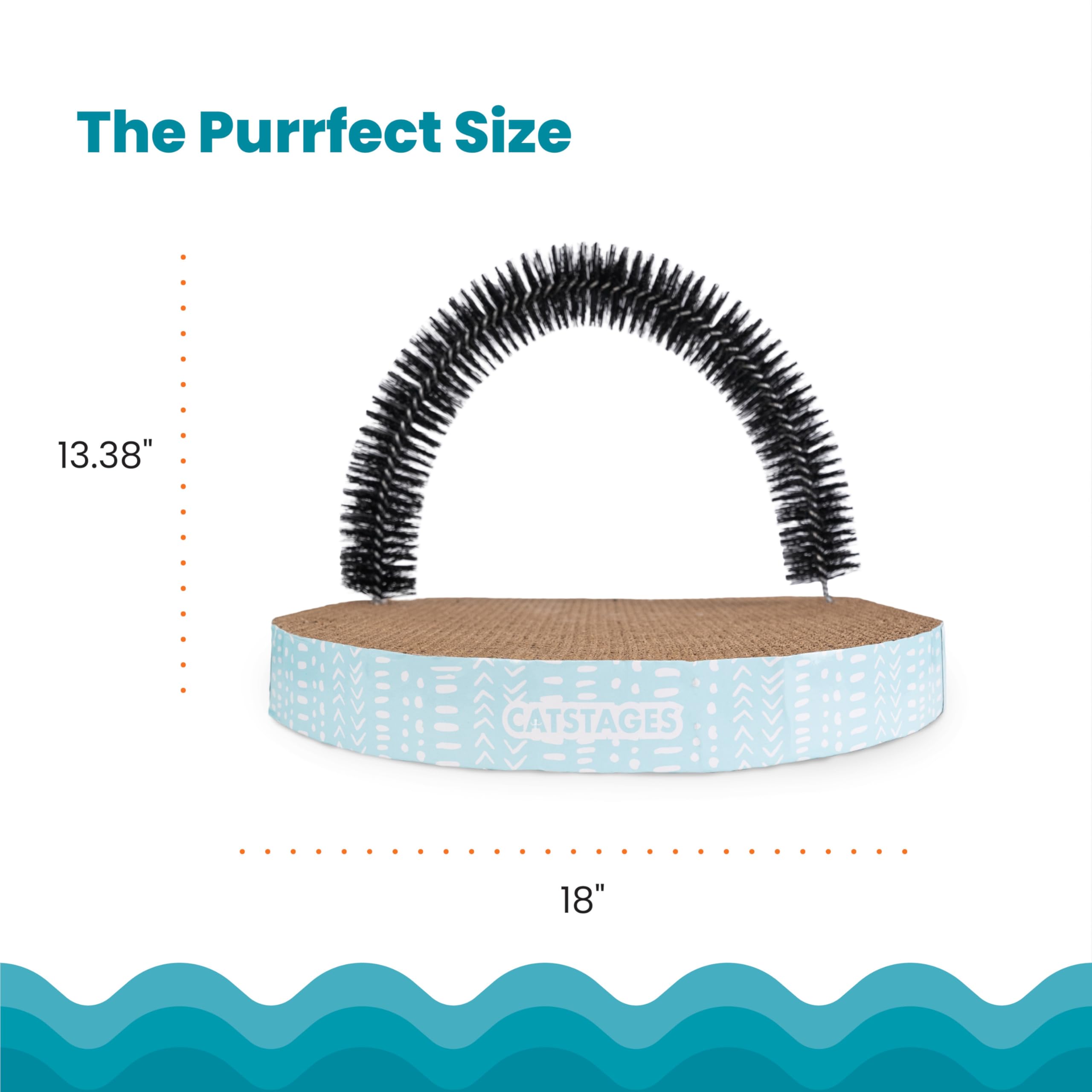 Catstages customizable grooming angles let you target grooming and fur maintenance.