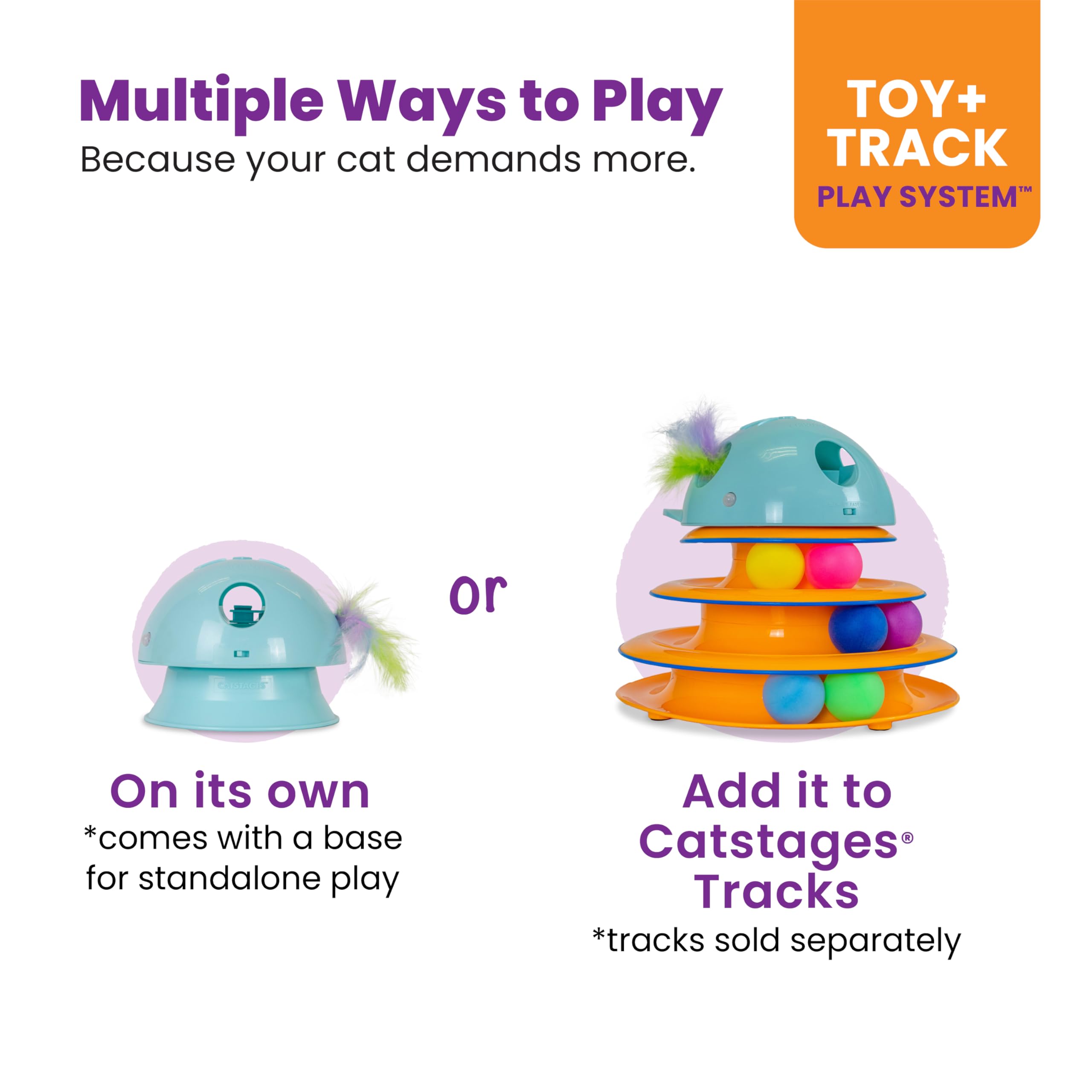 Catstages Dart N' Dash toy fast spin captures a predator's quick chase