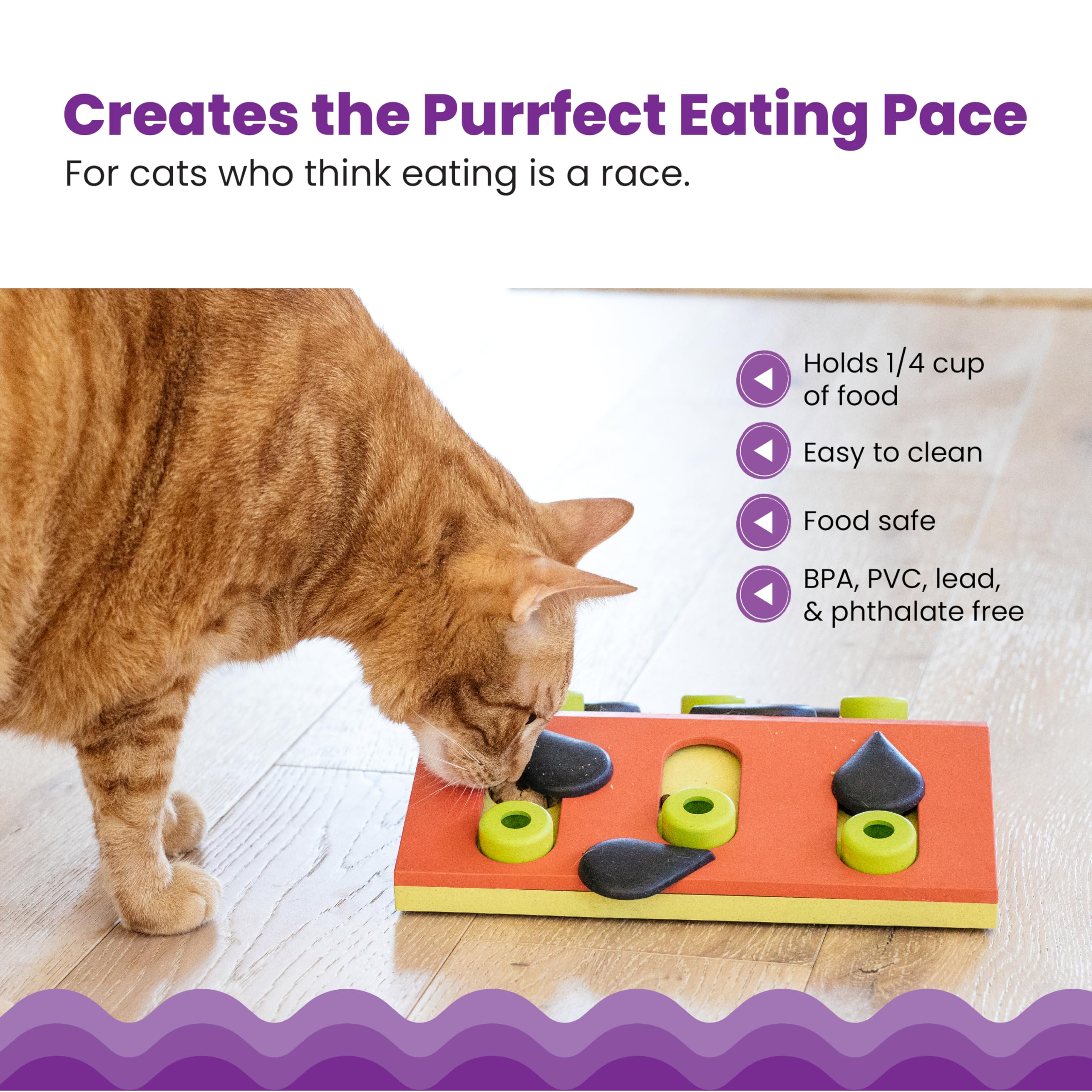 Catstages Melon Madness slows eating with 12 cups for mindful feeding.