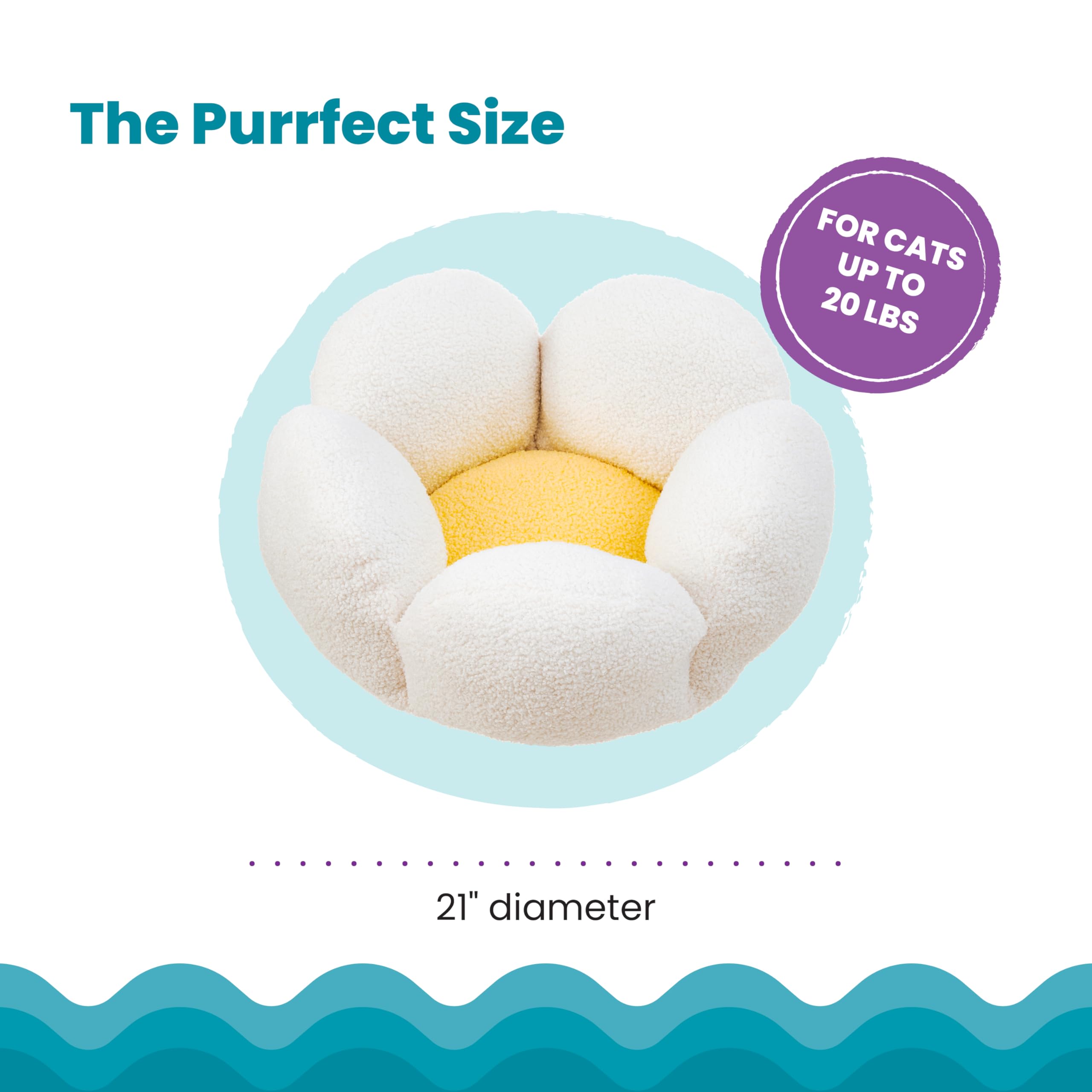 Catstages Purrfect Petals machine-washable design makes cleanup simple.