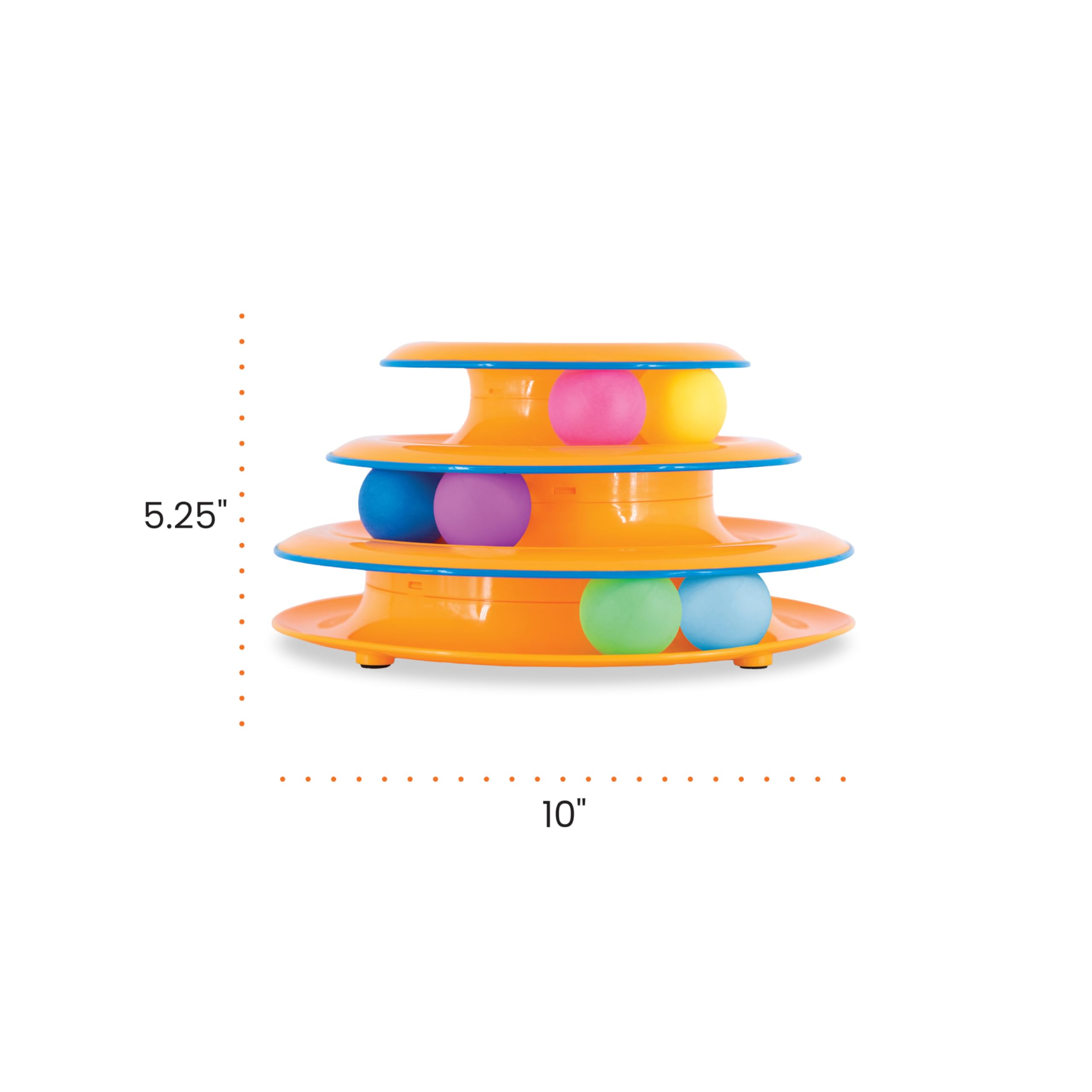 Catstages Tower of Tracks durable plastic construction withstands daily use.