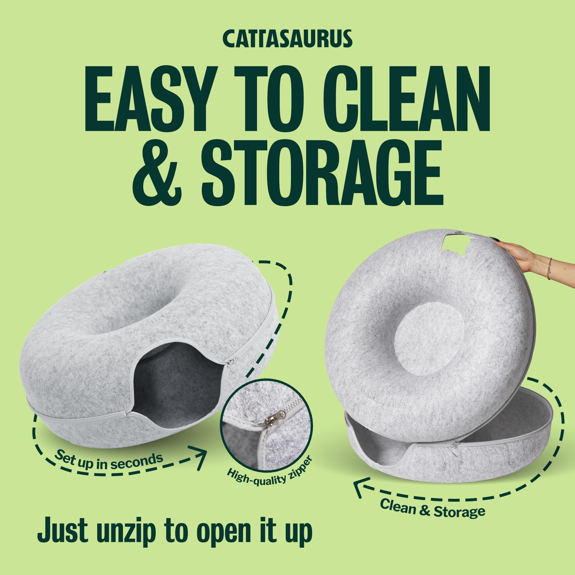 Cattasaurus Peekaboo blue option adds color while pets relax