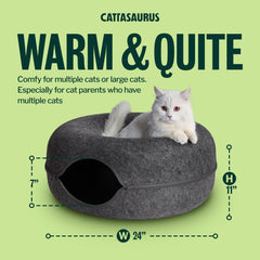 Cattasaurus Peekaboo cat cave peephole window for interaction
