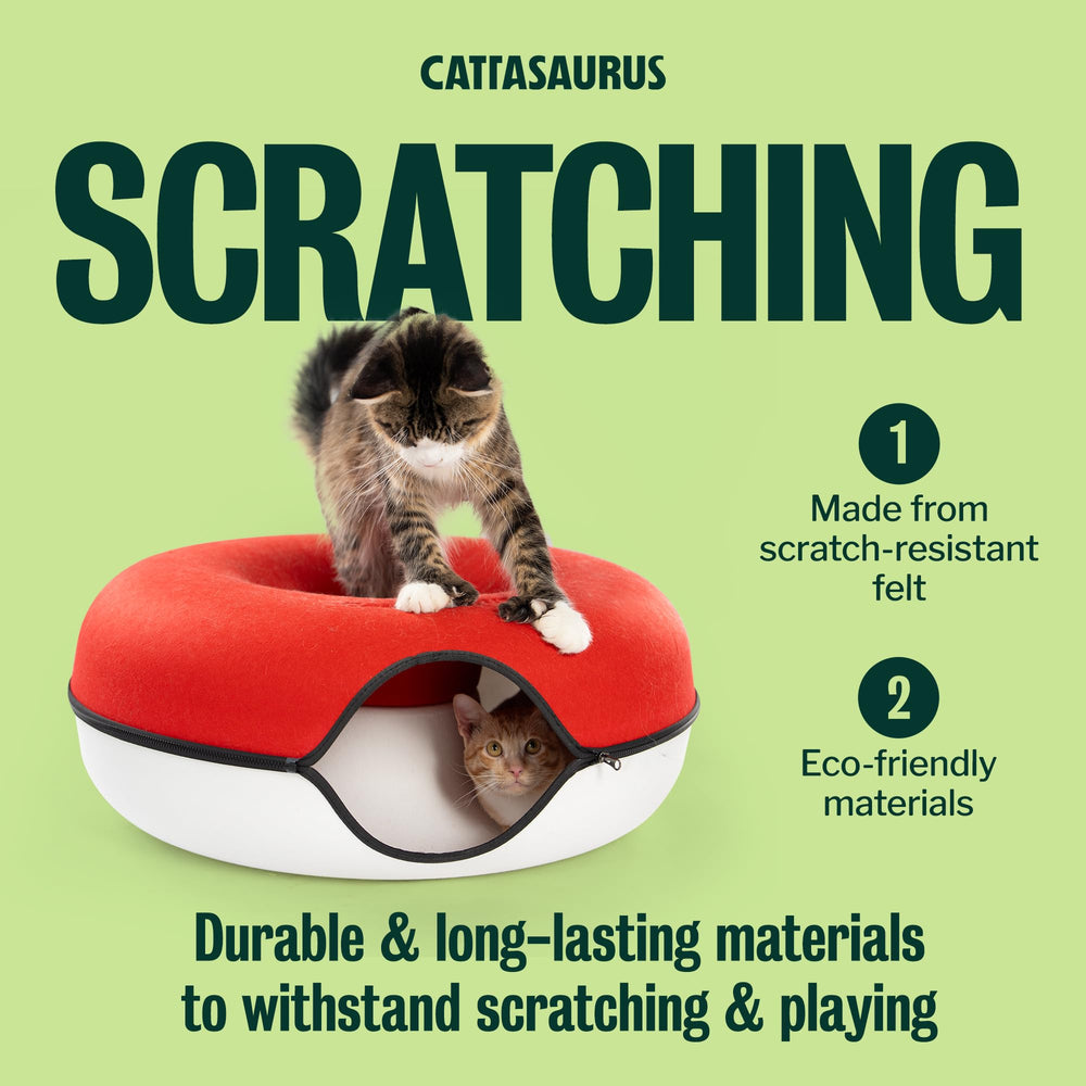 Washable material suggests simple cleaning after indoor cat adventures