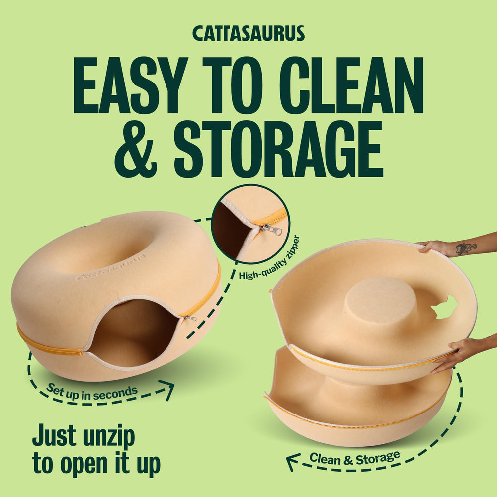 Cattasaurus Peekaboo Multi-pet Friendly design suits cats and small dogs.