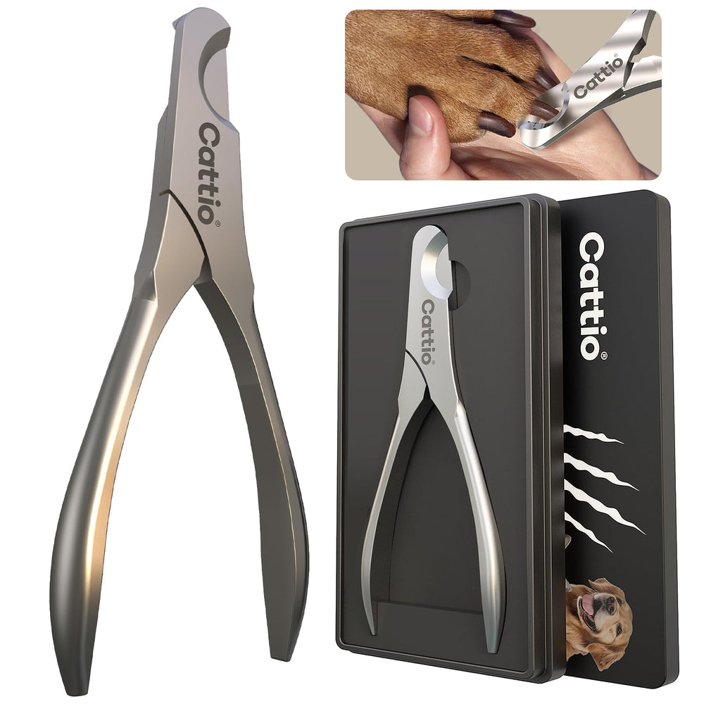 Cattio dog nail clippers with full-metal body for precise trimming.
