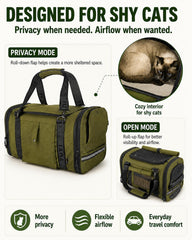 CATZIA carrier shows airflow with roll up flaps for ventilation