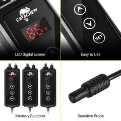 CAVACHEW LED digital screen displays real-time temperature and settings for easy monitoring.