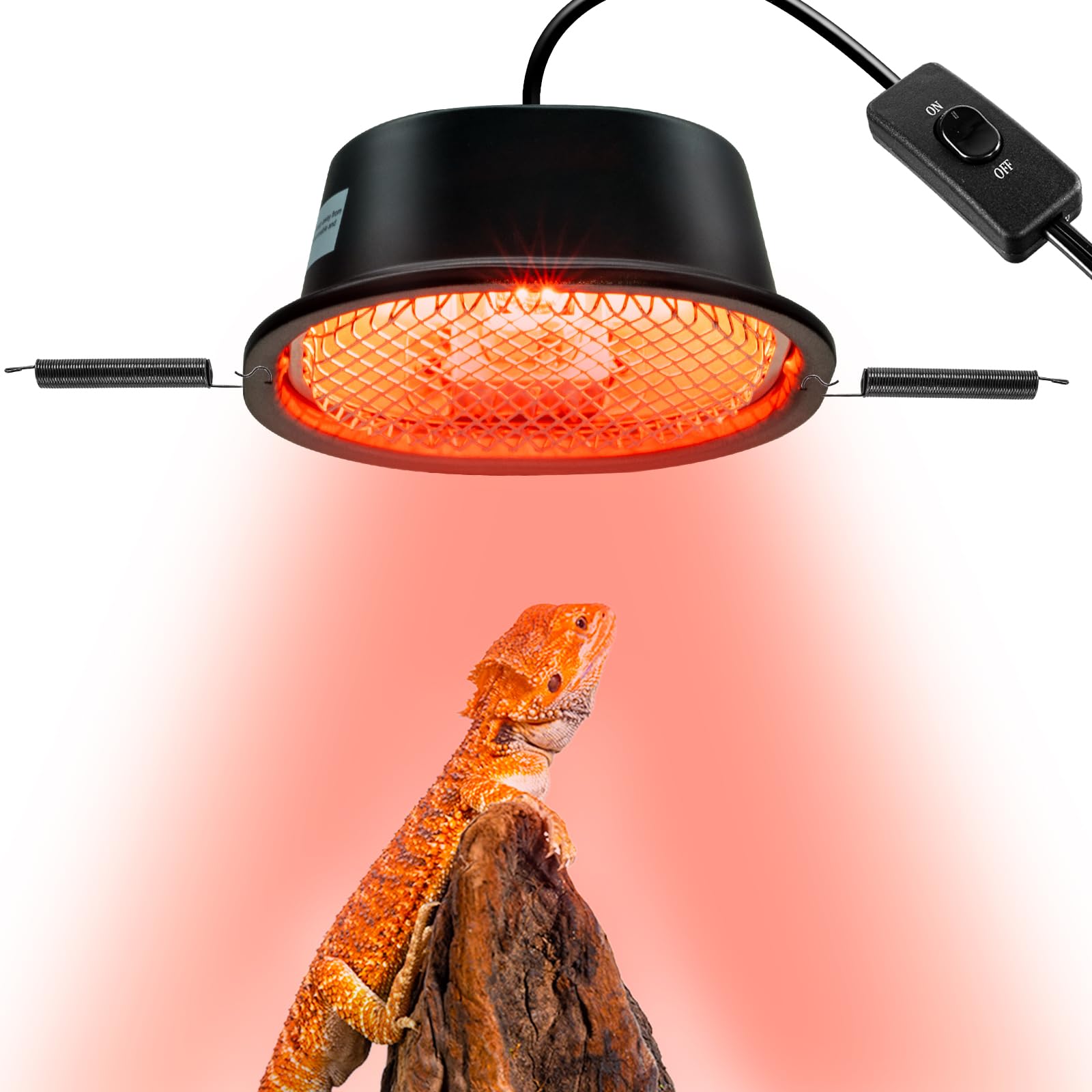 CAVACHEW G9 reptile heat lamp over terrarium for consistent basking warmth