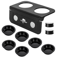 CAVACHEW magnetic gecko feeding ledge mounted on a glass tank for tidy meals