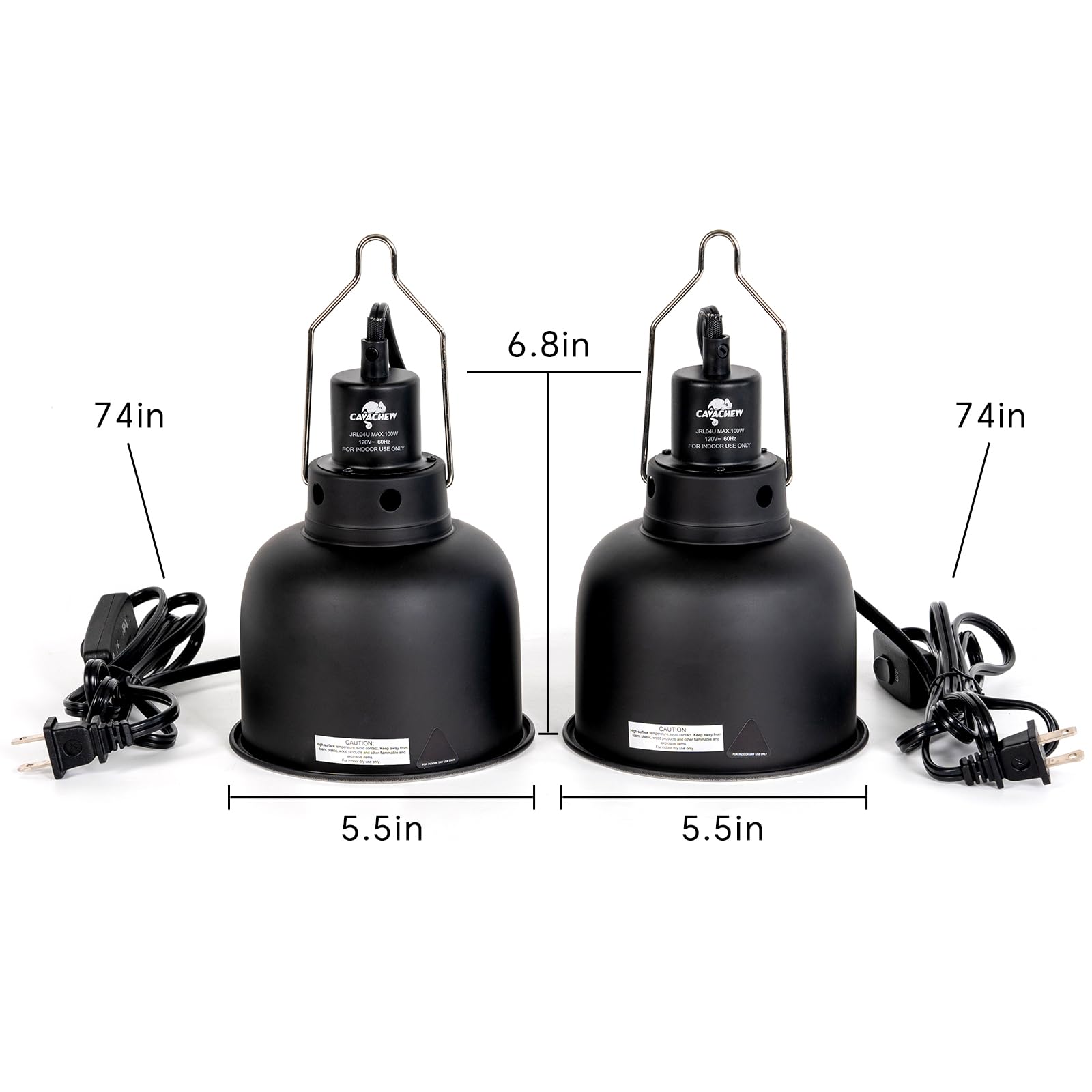 CAVACHEW compatibility with UVB, infrared, and basking lamps supports versatile habitats.
