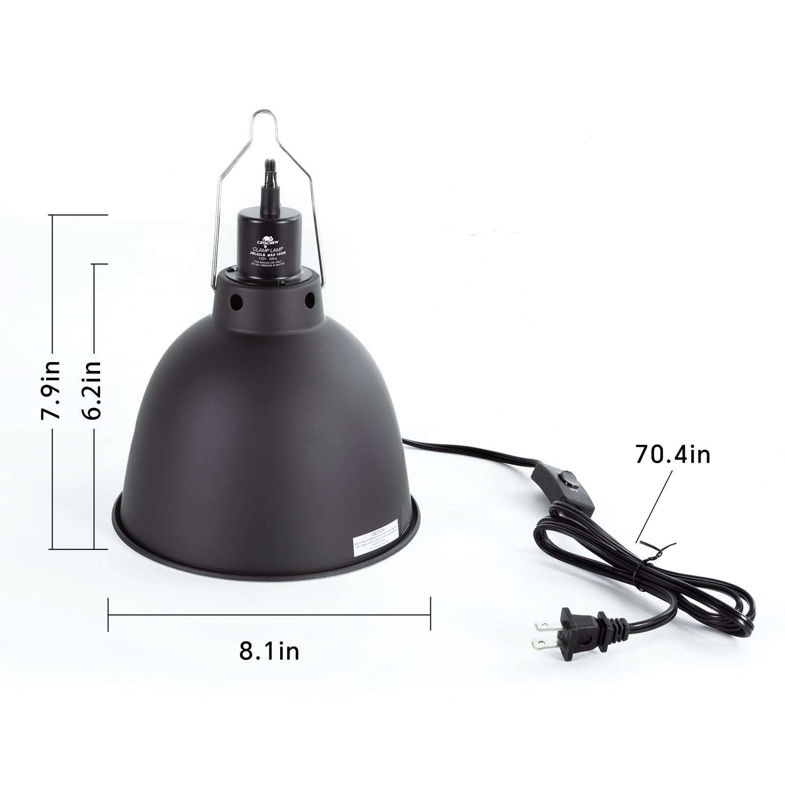 CAVACHEW Reptile Light Fixture suitable for bearded dragons, chameleons, lizards, snakes.