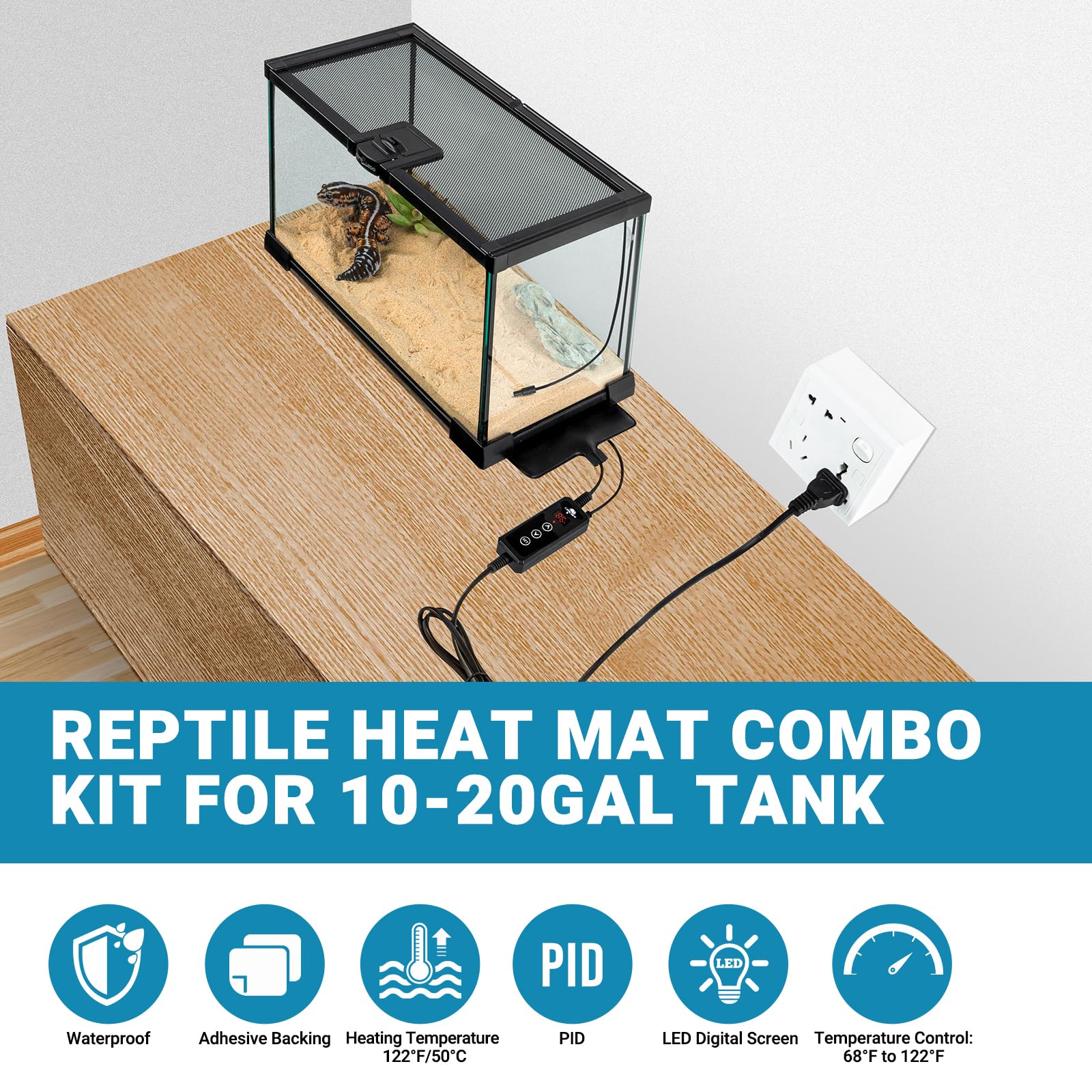CAVACHEW side mount installation on reptile tank for flexible placement