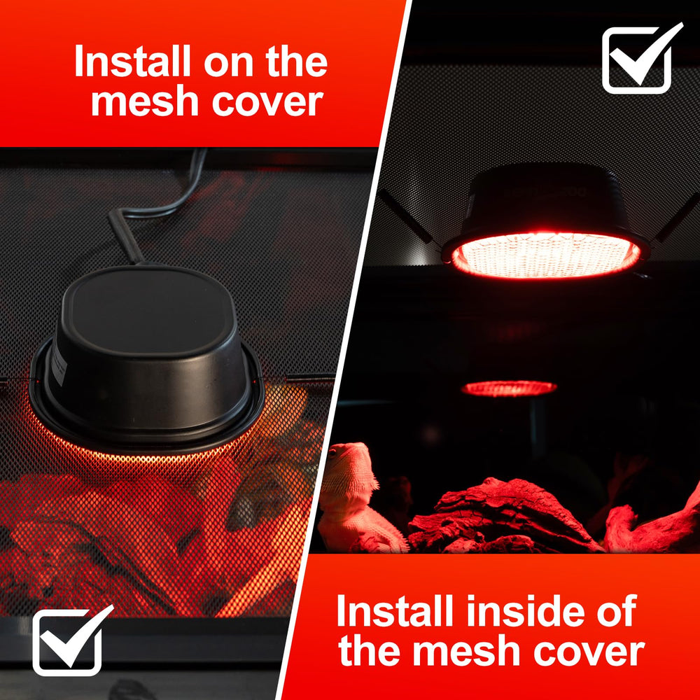 CAVACHEW terrarium hood with mesh for easy above-mesh installation