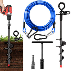 cawhulf heavy-duty tie out cable 16ft for yard use with secure tension