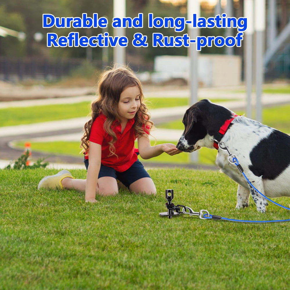 Cawhulf rust-proof stake withstands rugged outdoor use in rain or mud.