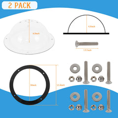 CAWUWE dog fence window inner diameter demonstrates snug circular opening