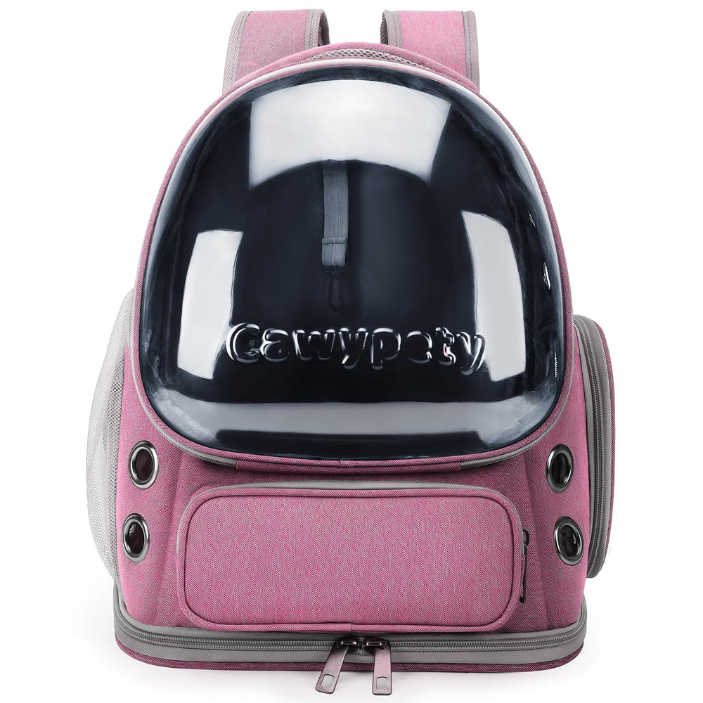 Cawypety carrier for travel and hiking with easy-clean materials