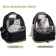 Cawypety Cat Backpack folds to a compact pack after trips.