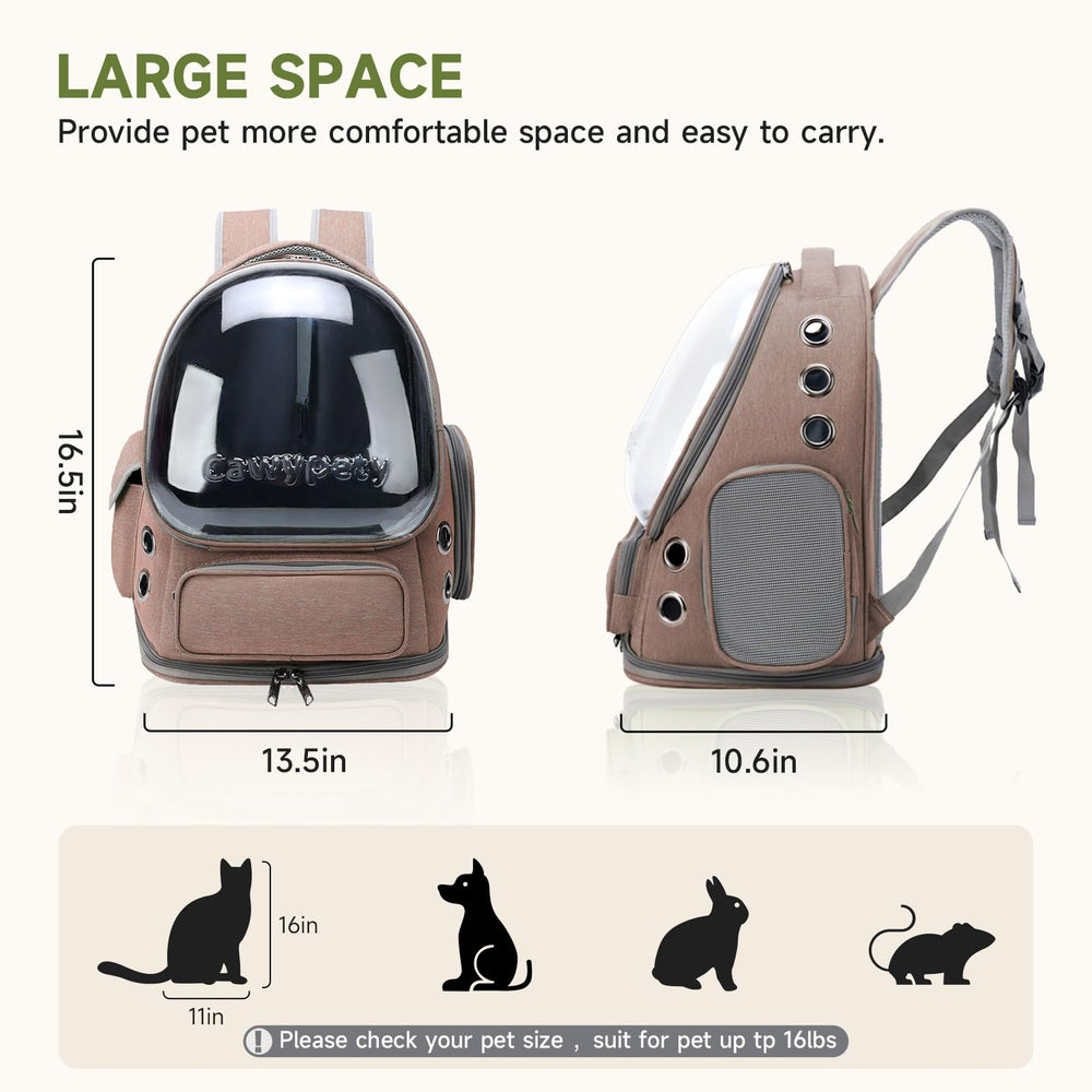 Cawypety cat backpack chest buckle keeps straps secure and comfortable.