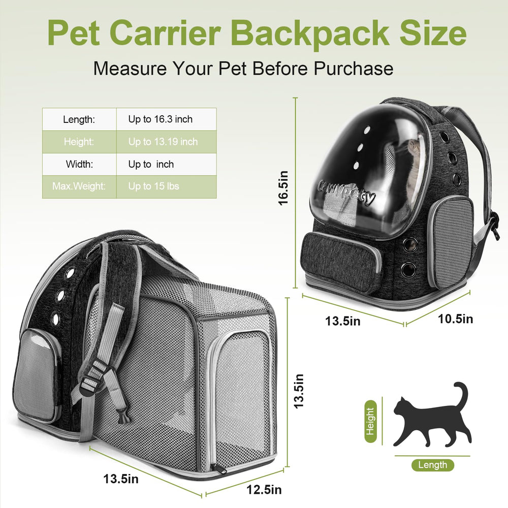 Expandable panel on the Cawypety backpack adds space for comfort