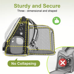 Cawypety carrier keeps pets safely inside during outings