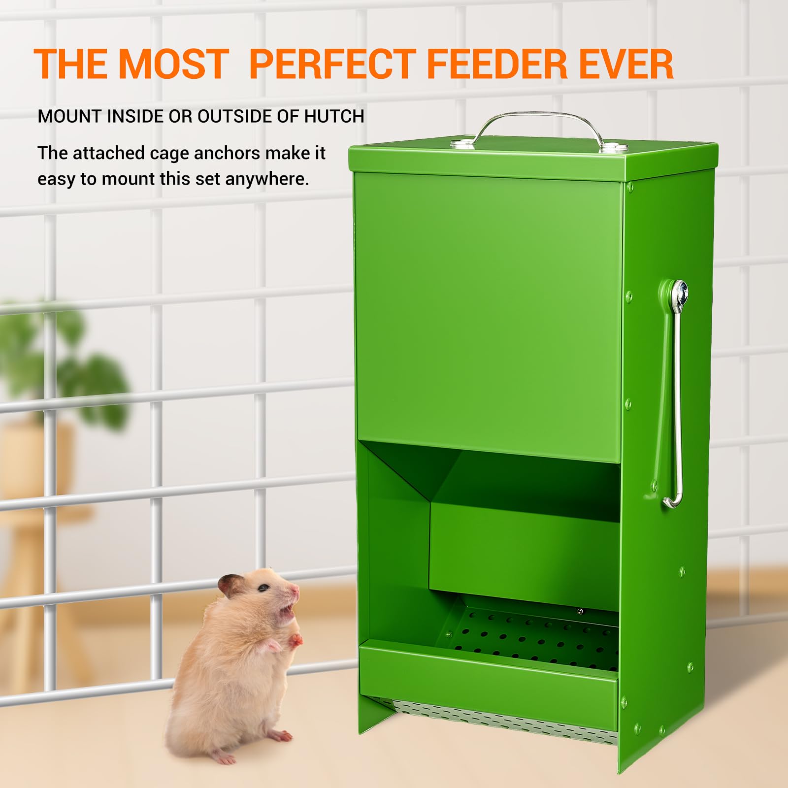 CCAENI cage-mount hooks allow easy installation on wire cages.