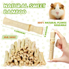 CCatswan bamboo chew sticks closeup showing 10cm length and natural sweetness.